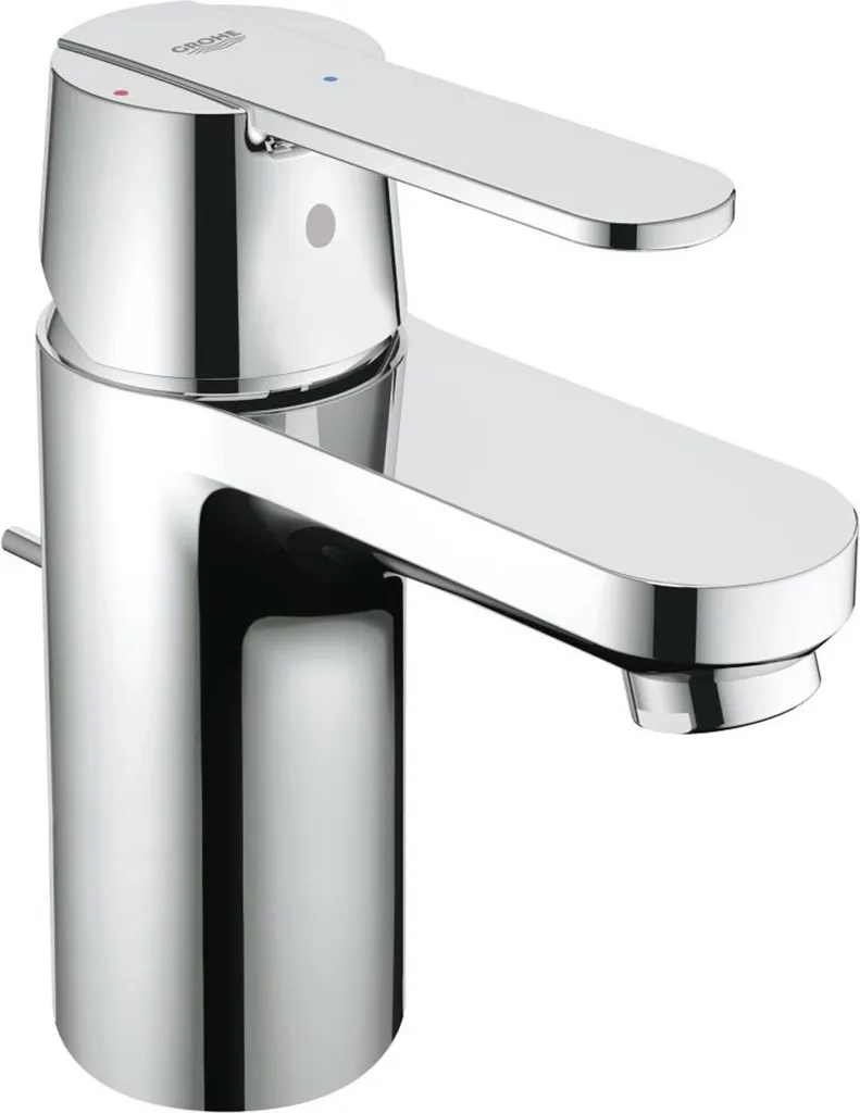 Robinet mitigeur de lavabo monotrou en métal chromé brillant pour salle