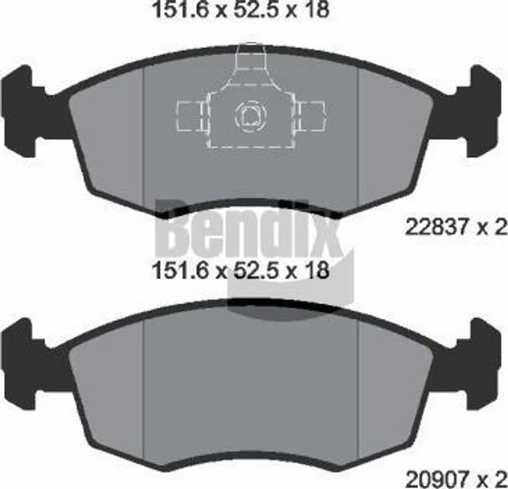 Plaquettes Bendix BPD2327 haute performance OE 7087426 pour Strada