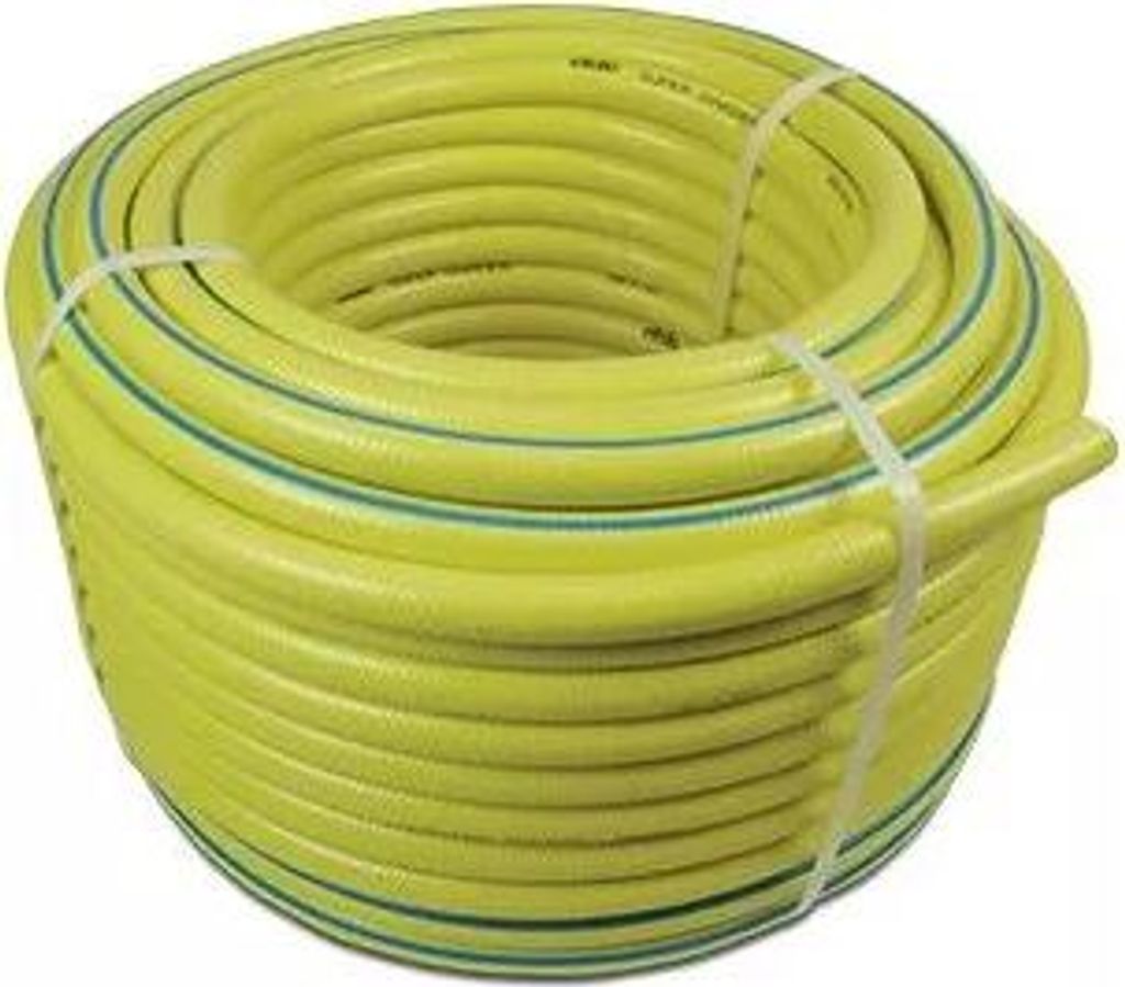 25m Aktion Gartenschlauch Wasserschlauch gelb 3/5" Zoll PVC 15mm 8bar Supergarden