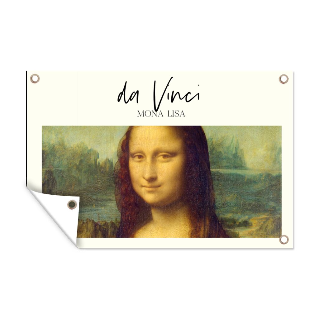MuchoWow 60x40 cm Outdoor-Poster Gartendeko Sichtschutz Garten Poster für den Garten Mona Lisa - Da Vinci - Kunst