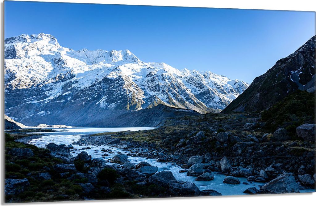 Glasschutzplatte für den Herd 80x52 Berge