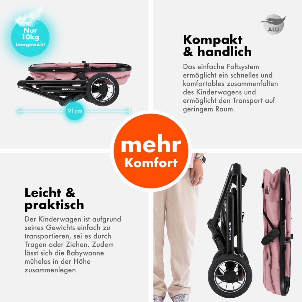 Daliya® FLEXI-PRO 2in1 Kombikinderwagen & Buggy – Produktbild 5