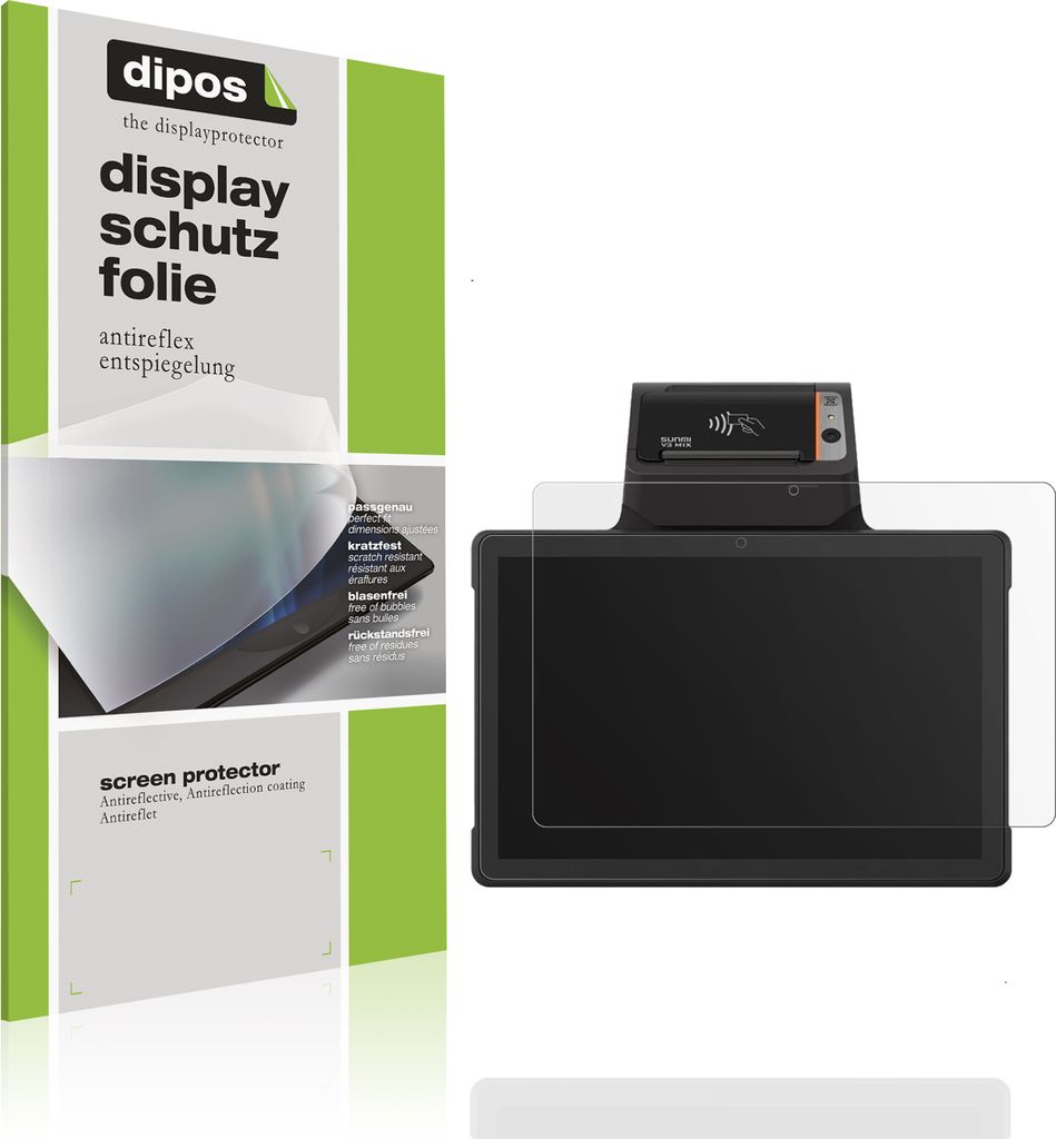 2x Schutzfolie für sunmi V3 Mix matt Displayschutzfolie Folie Display Schutz dipos