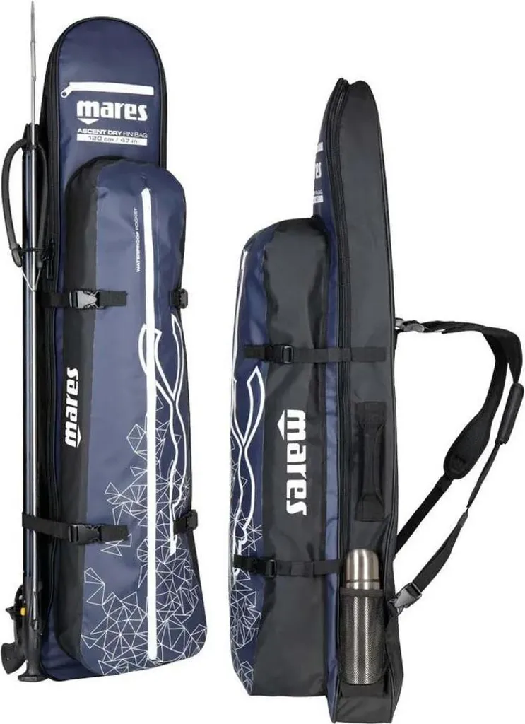 Sac Mares Ascent Dry Imperméable pour Palmes d'Apnée Bleu Résistant
