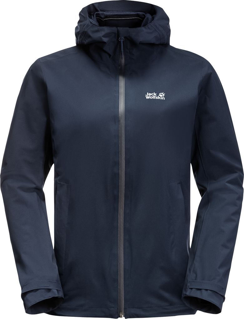 Jack Wolfskin Damen Regenmantel Graphit 1111514_1010 Grösse M