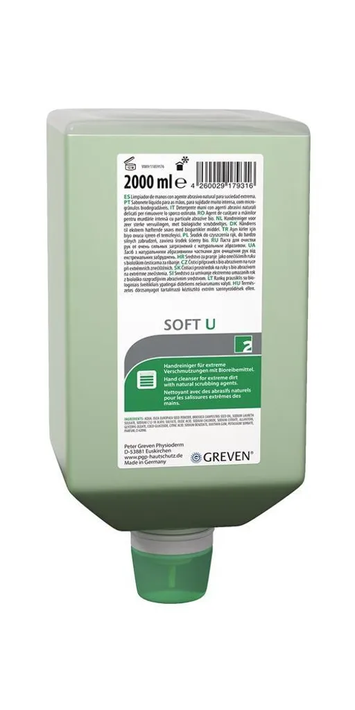 Greven Soft U Handreiniger 2L - Pulitore Mani Industriale Senza Solventi
