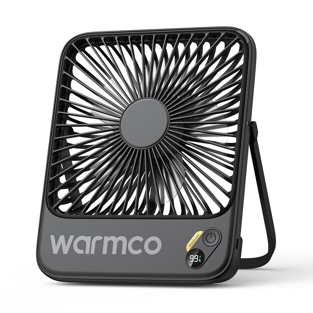 Warmco D3 Akku Ventilator 10000mAh, Tischventilator Leise, Produktbild 