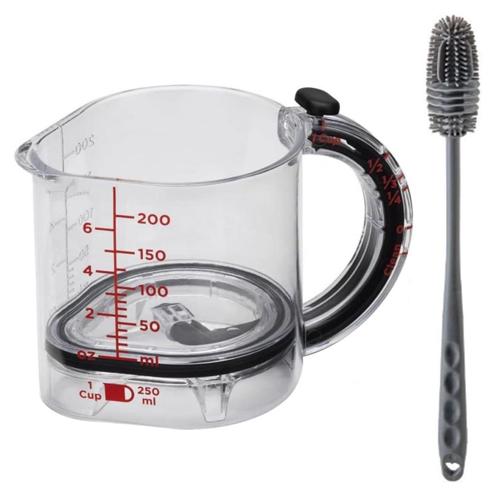 Verstellbarer Messbecher, Messwürfelbecher zum Kochen und Backen, multifunktionaler Küchenplatzsparer