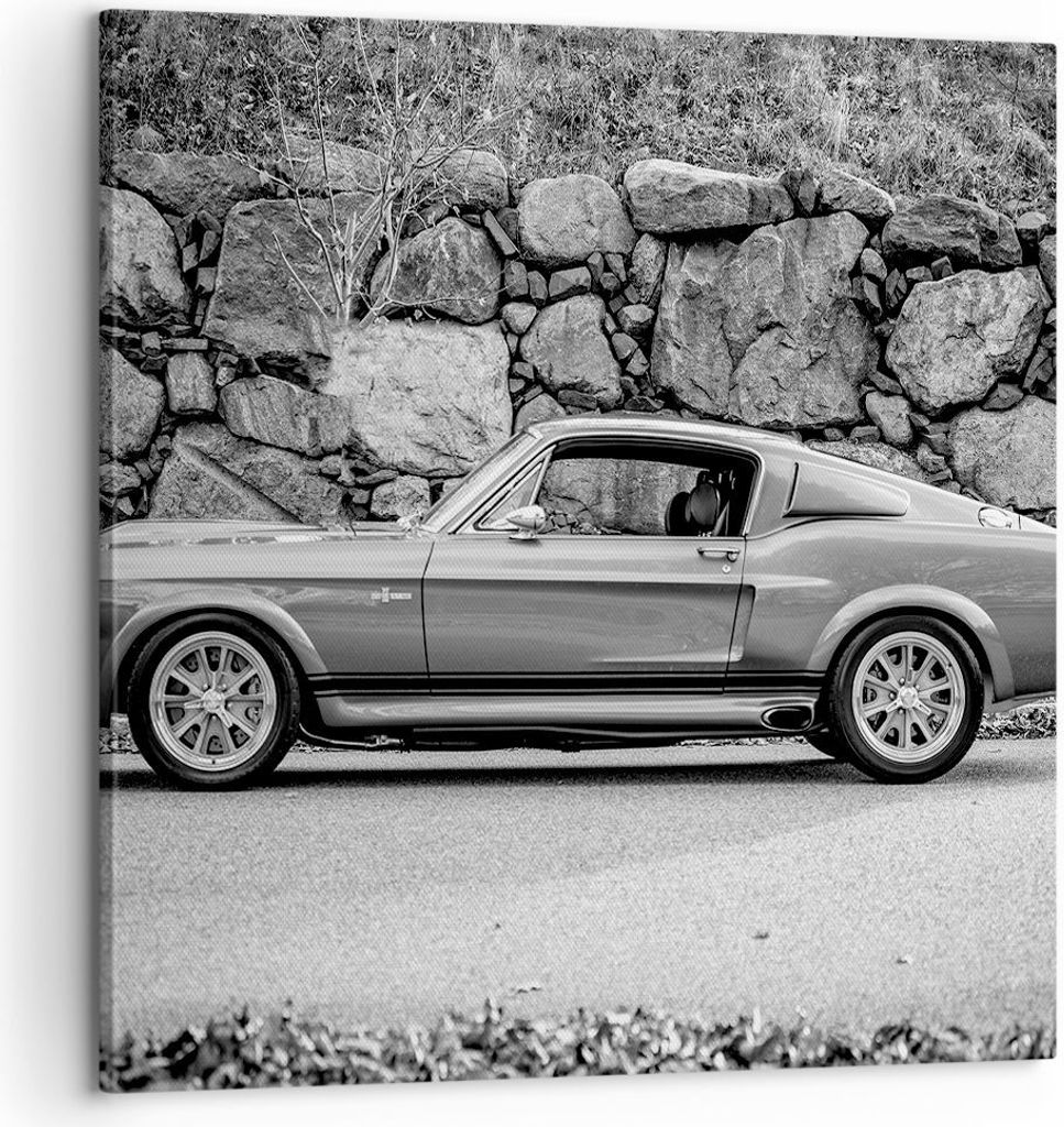 Bild auf Leinwand - Leinwandbild - Einteilig - Auto Ford Mustang - 60x60cm - Wand Bild - Wanddeko - Wandbilder - Leinwanddruck - Bilder - Wanddekor...