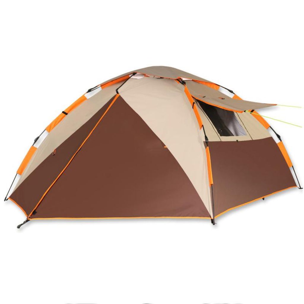 4 Personen Zelt, Campingzelt, Doppelwand Zelt, Oxford Stoff, Wasserdicht, Belüftet, UV-Schutz, Tragbar, Familienzelt