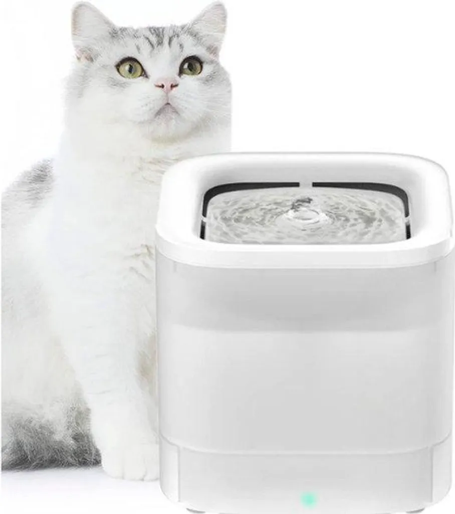 Fontaine à eau automatique 1.85L pour chat et chien avec témoin LED