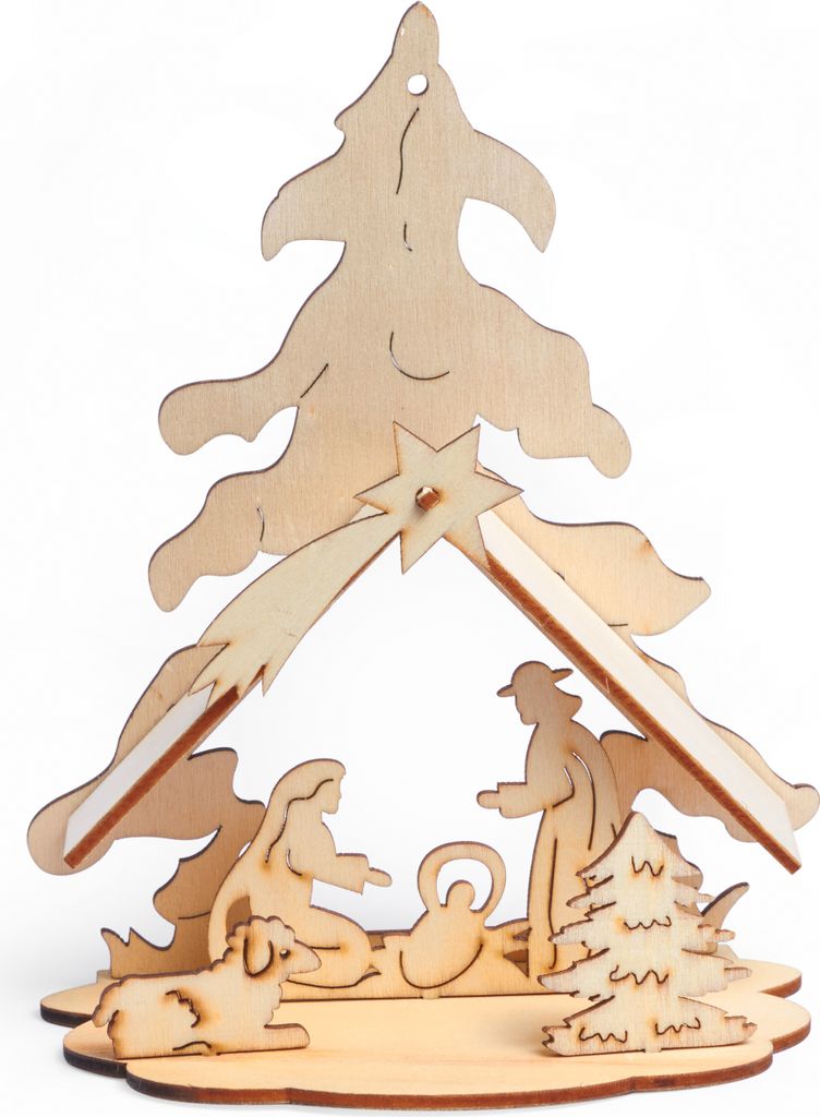 VBS Holzbausatz Krippe Bethlehem 12.5x15.5x7.5 cm Produktbild 