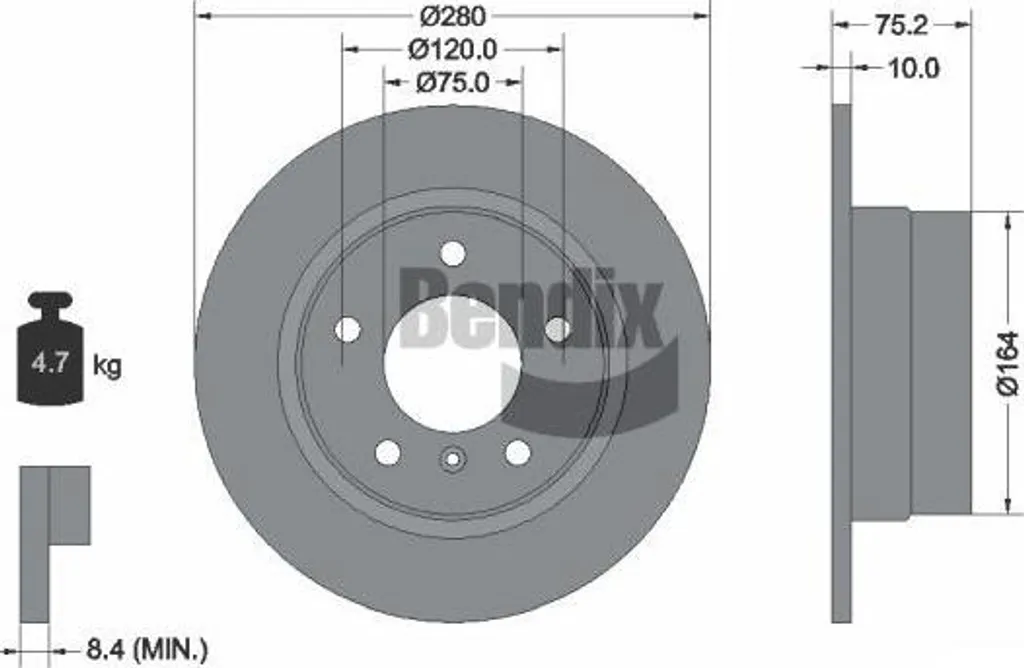 Disque de frein Bendix BDS1976 : Stoppez les vibrations sur votre BMW Z4 E85