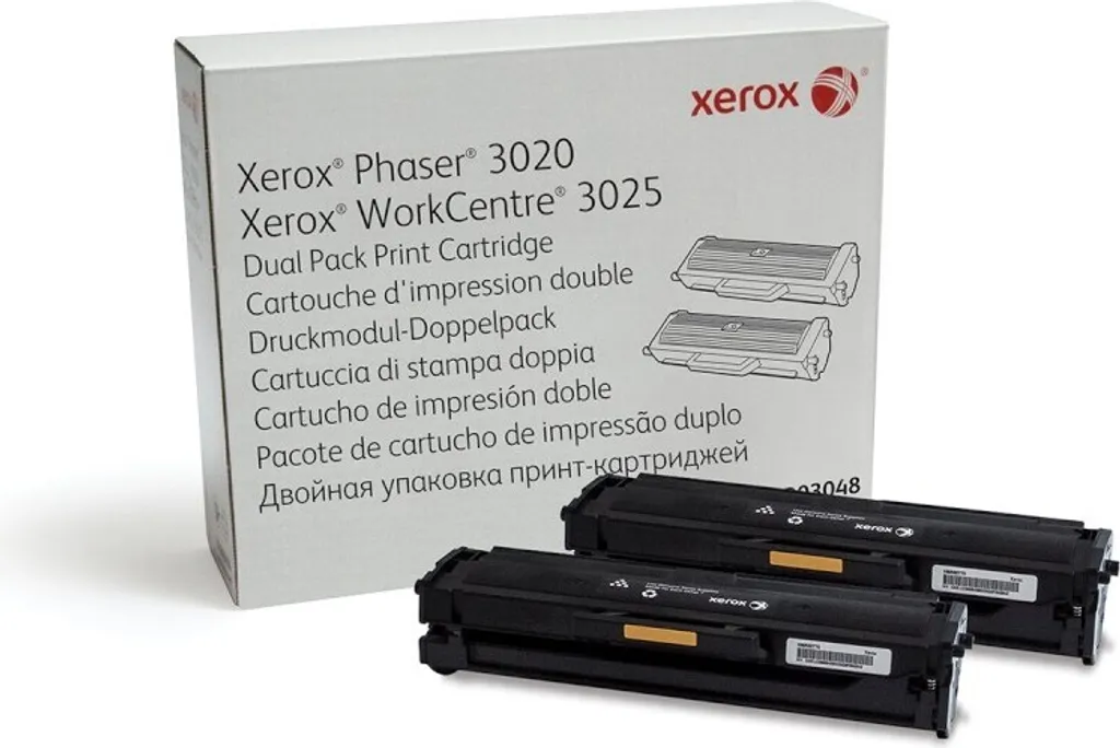 Toner laser Xerox 106R03048 double recharge noire WorkCentre 3025