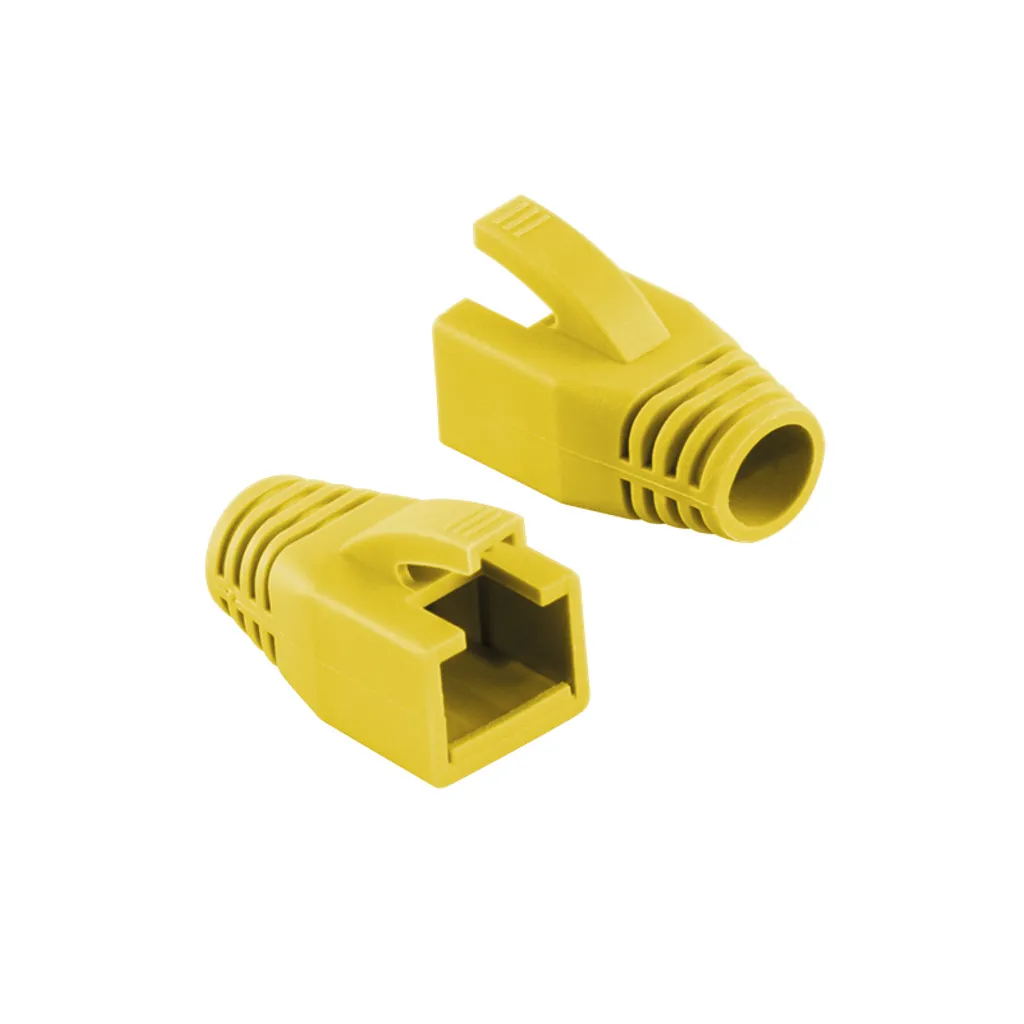 LogiLink Spine RJ45 con Manicotto 8,0 mm Giallo - Soluzione Cavi Spessi