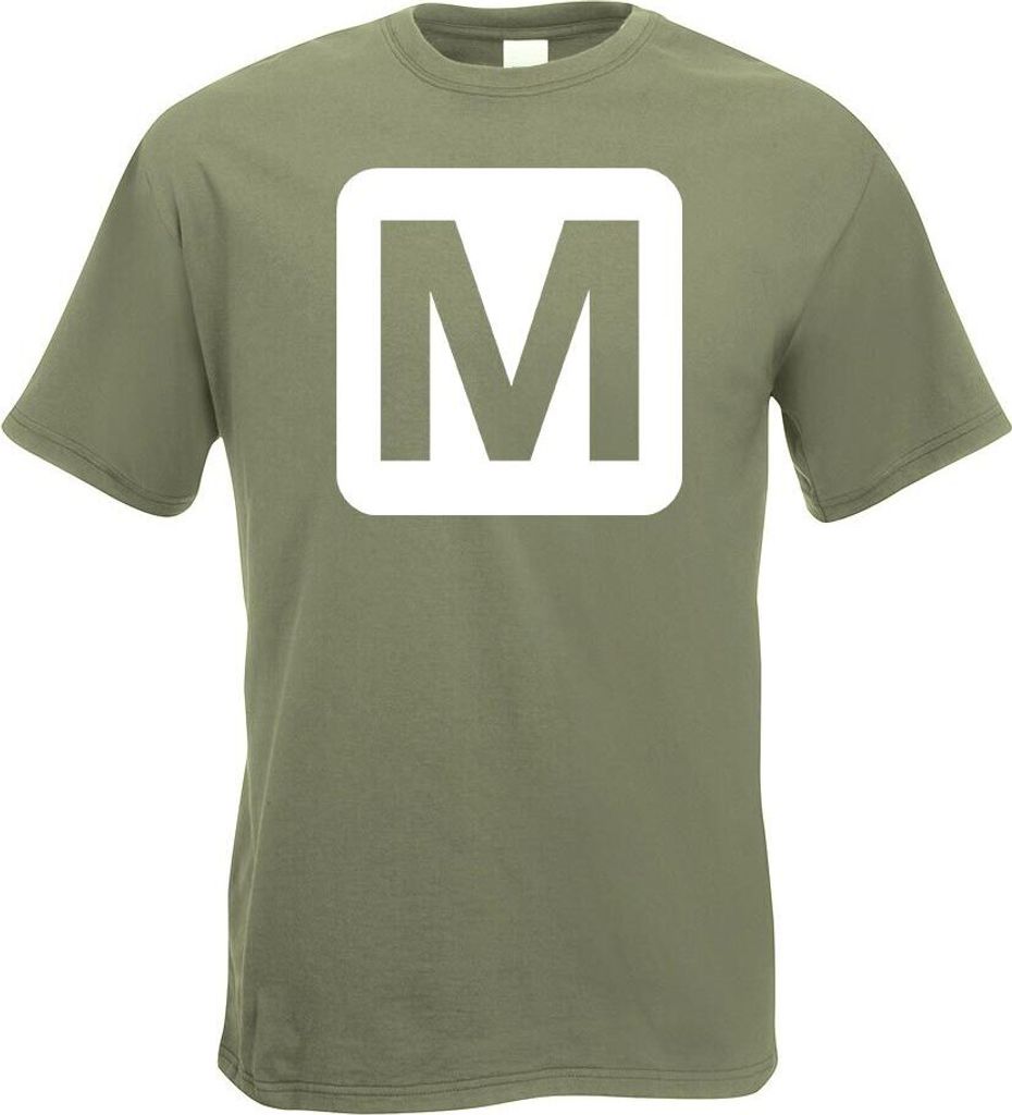 Kiwistar - T-Shirt - Olive - Metrostation Haltestelle Piktogramme Herren Funshirt Bedruckt Design Sprüche Spruch Motive - mit Motiv Bedruckt - Fun...