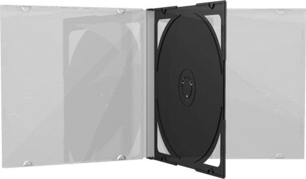 MediaRange CD-Leerhülle für 2 Dics 10.4mm schwarzes Tray