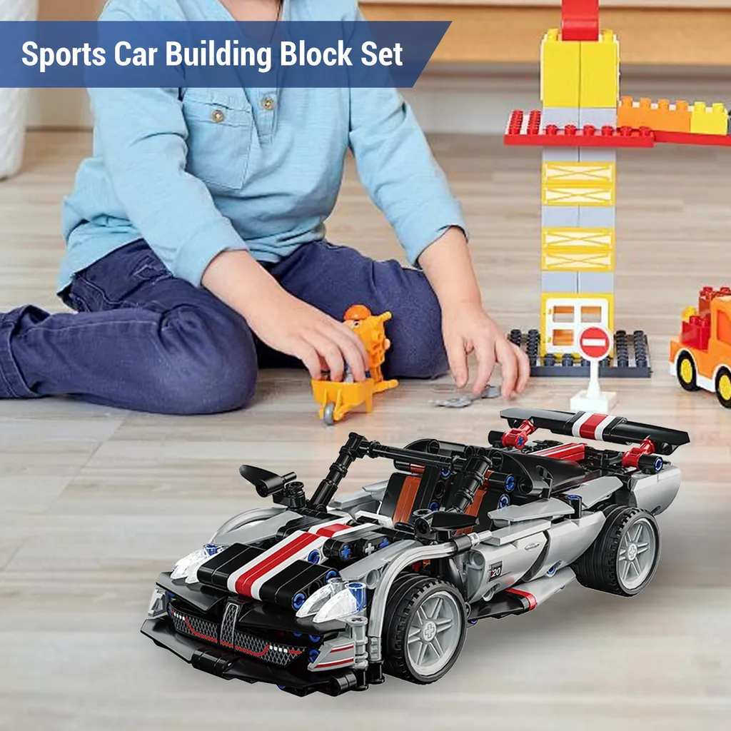 Kit Voiture de Course Pull-Back Challenge de Construction Haute Précision - 5