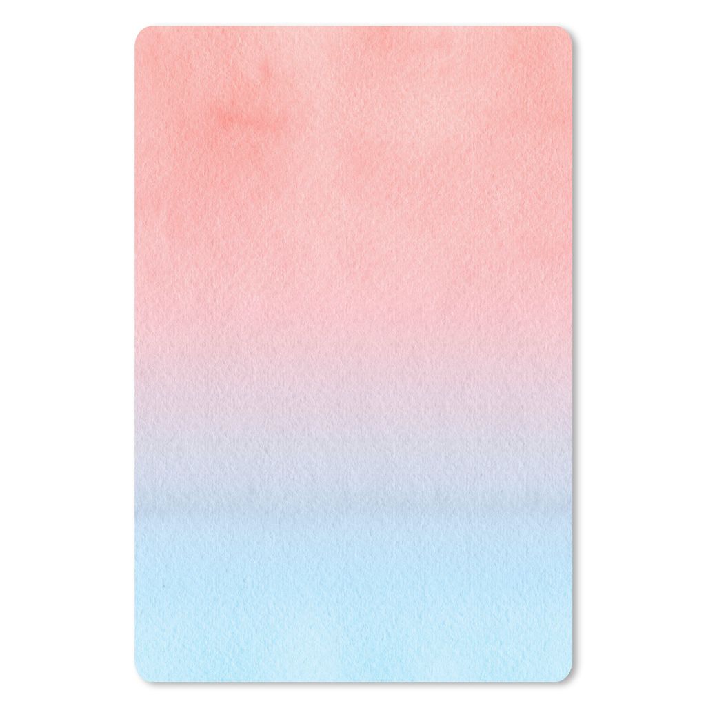 MuchoWow Mauspad Mousepad Aquarell - Rosa - Blau 18x27 cm - Mousepads - Maus Mat - Pad - Mausunterlage