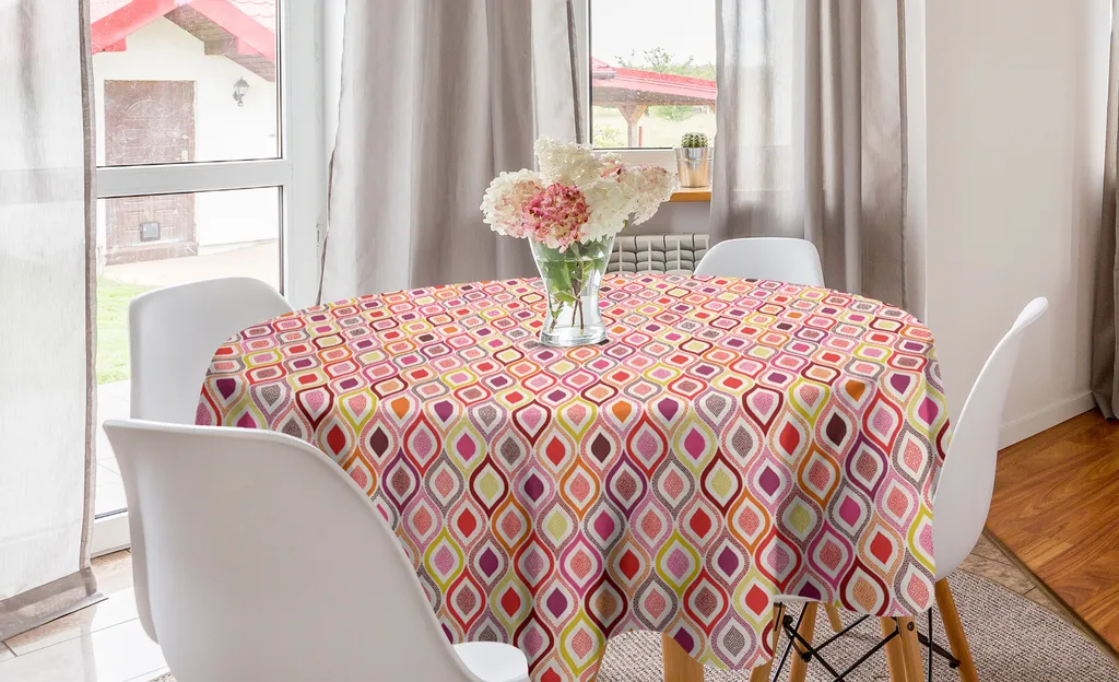 Tovaglia Rotonda 150 cm ABAKUHAUS: Pois Moderni e Qualità Premium