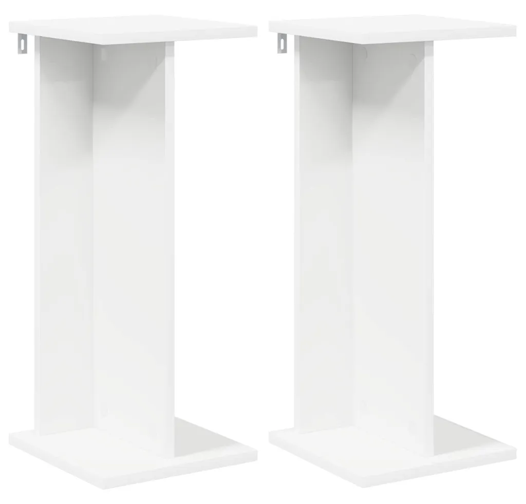 vidaXL Support pour plantes lot de 2 blanc 25x25,5x60,5 cm aggloméré