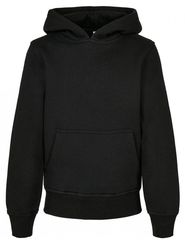 Build Your Brand - "Basic" Kapuzenpullover für Kinder, Baumwolle aus biologischem Anbau LT2768 (128) (Schwarz)