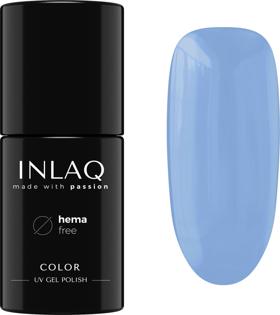 INLAQ HEMA Free UV Nagellack 6 ml - Gel Nail Polish frei von HEMA - Pastelove Kollektion, Farbe Baby Blue