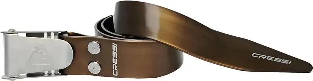 Cressi Cintura Silicone Marrone con Fibbia Inox - Apnea e Pesca Sub