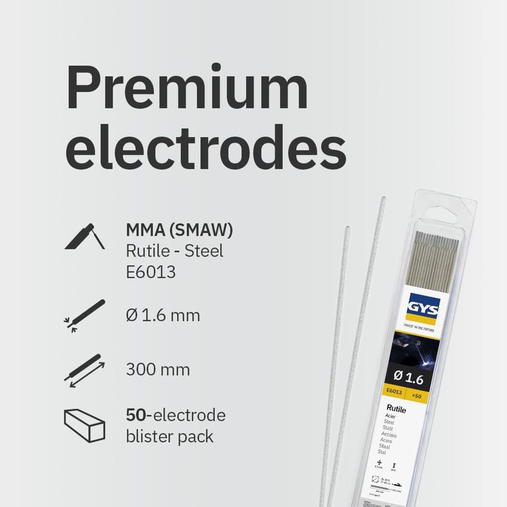 Elektrody GYS ocel O1,6 mm (x50) Obrázek produktu 