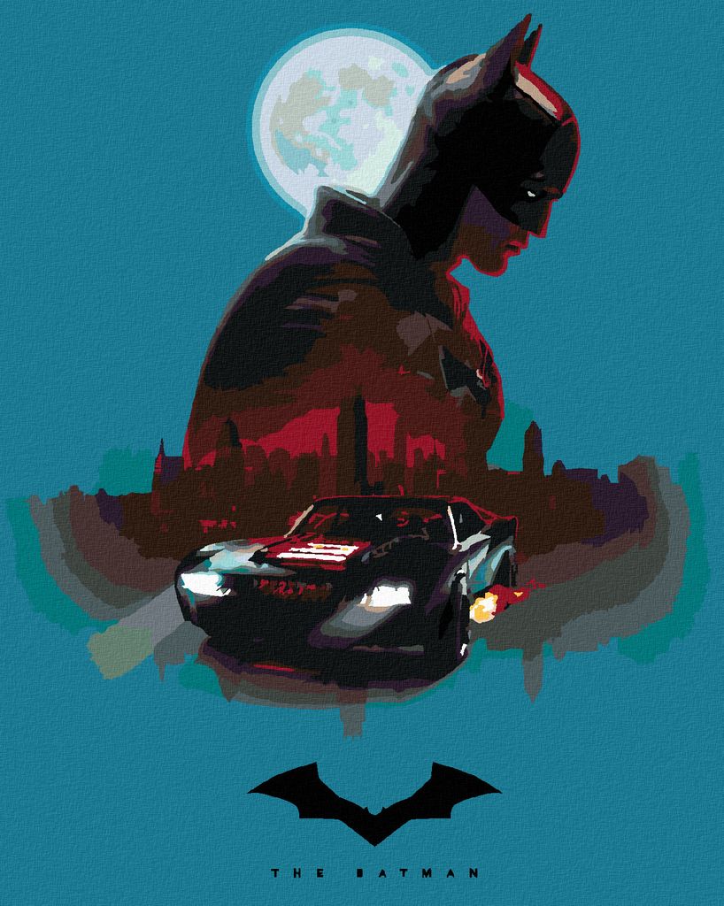 Zuty - Malen nach Zahlen - BATMAN, 40x50 cm, mit Keilrahmen (bereits gespannt)