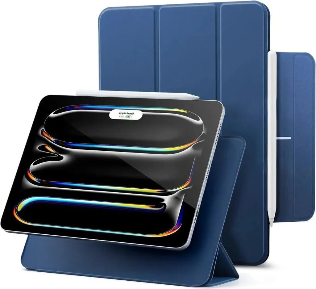 Coque iPad Pro 13 pouces 2024 ESR Rebound Magnetic Case Bleu Foncé