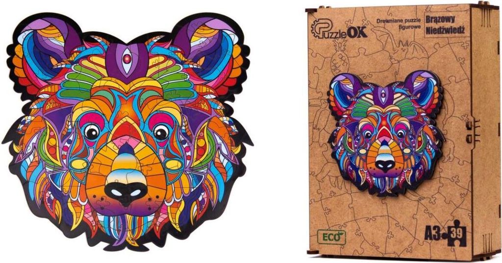 Holzpuzzle Teddybär-Puzzle Pua3-02726