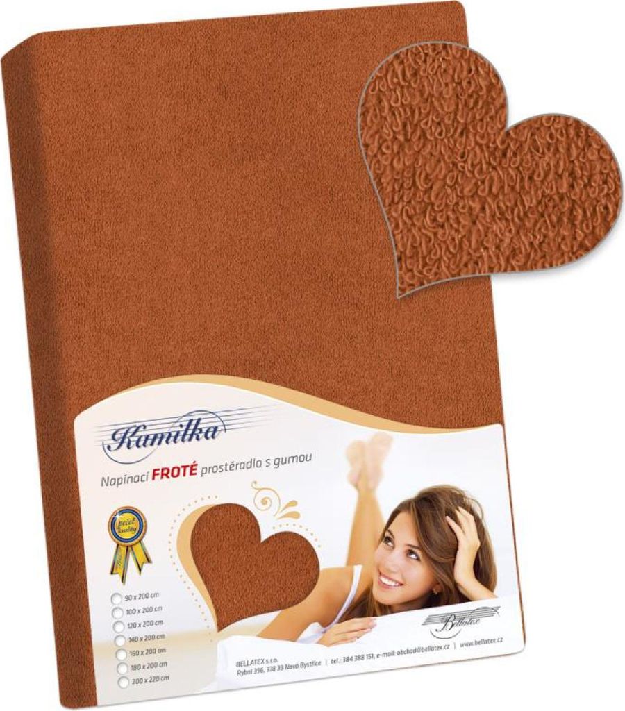 Frotteefolie - Braun - 200x220