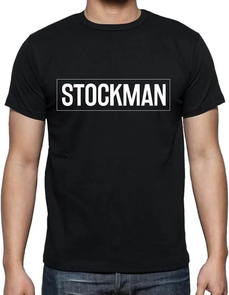 Herren Grafik T-Shirt Stockman Beruf – Stockman Occupation – Öko-Verantwortlich Vintage Jahrgang Kurzarm Lustige Druck Geburtstag Geschenk Mann