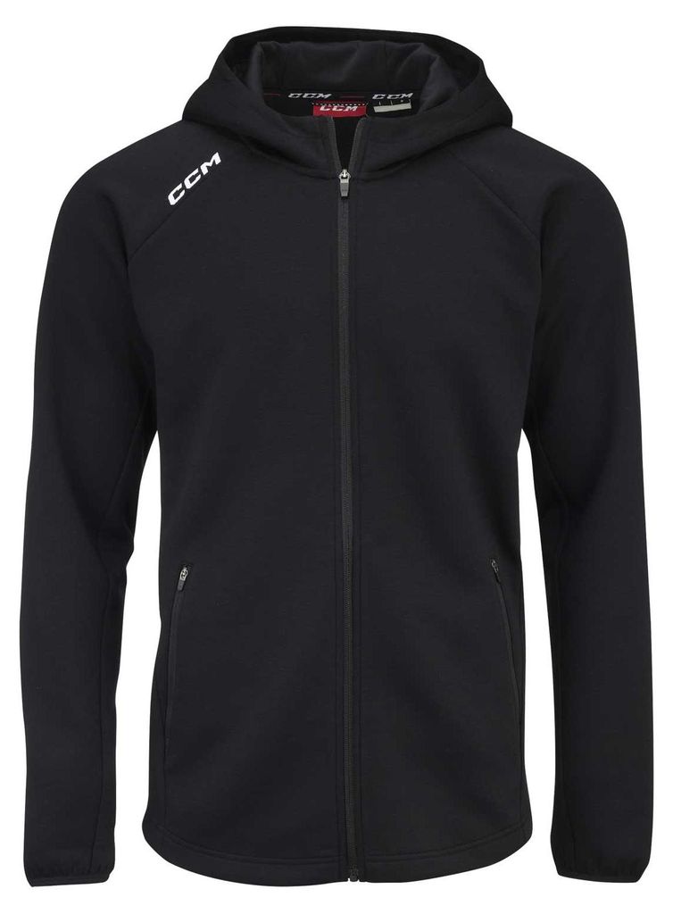 CCM Locker Room Full Zip Hoodie Black L Hokejová mikina Obrázok produktu 