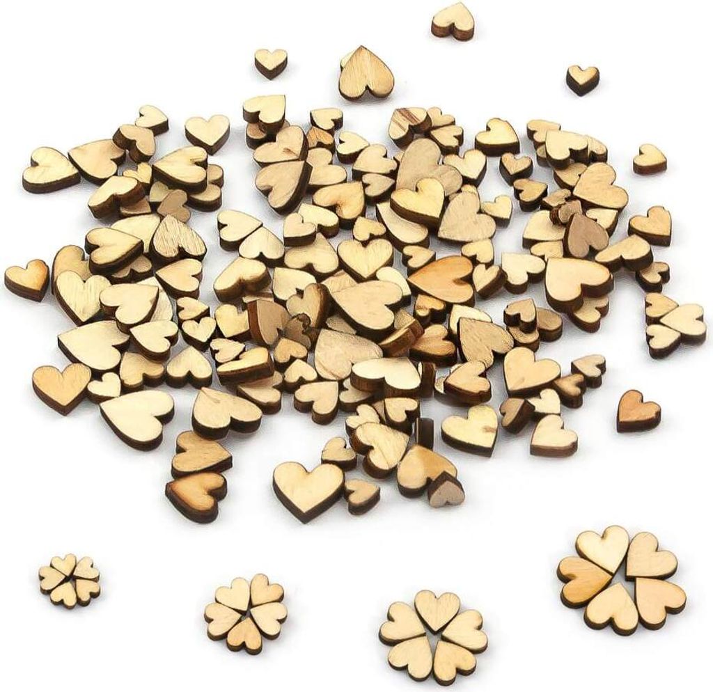 Oblique Unique 100 Holzherzen Mini Holz Herz Scheiben Holz Produktbild 
