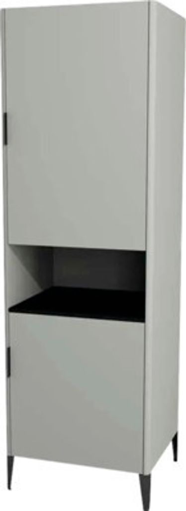 Hochschrank mit 2 Türen Devo Lotos 60x190x53 cm Anschlag rechts perfect touch stahlgrau