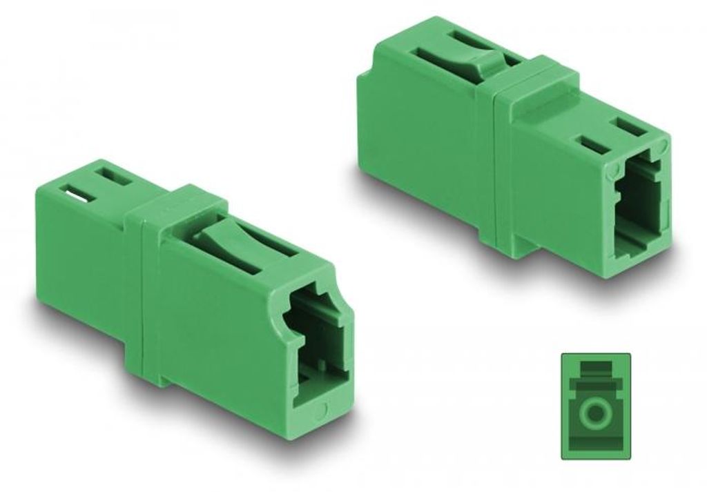 Delock LWL Kupplung LC Simplex Buchse zu LC Simplex Buchse APC grьn