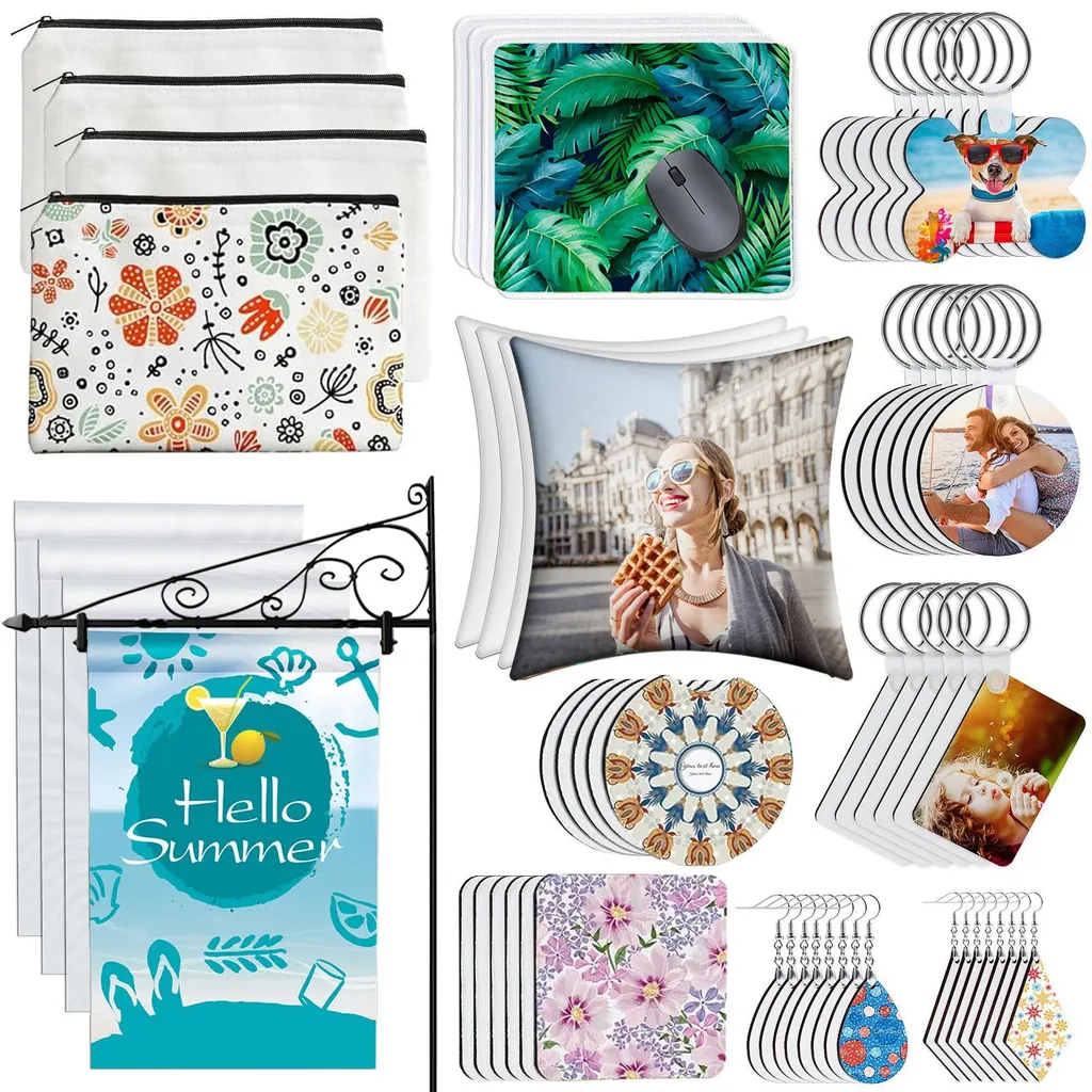 Kit de 114 supports de sublimation pour personnalisation créative DIY