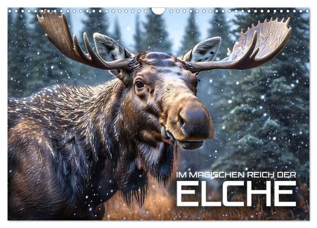Im magischen Reich der Elche (Wandkalender 2027 DIN A3 quer), CALVENDO Monatskalender