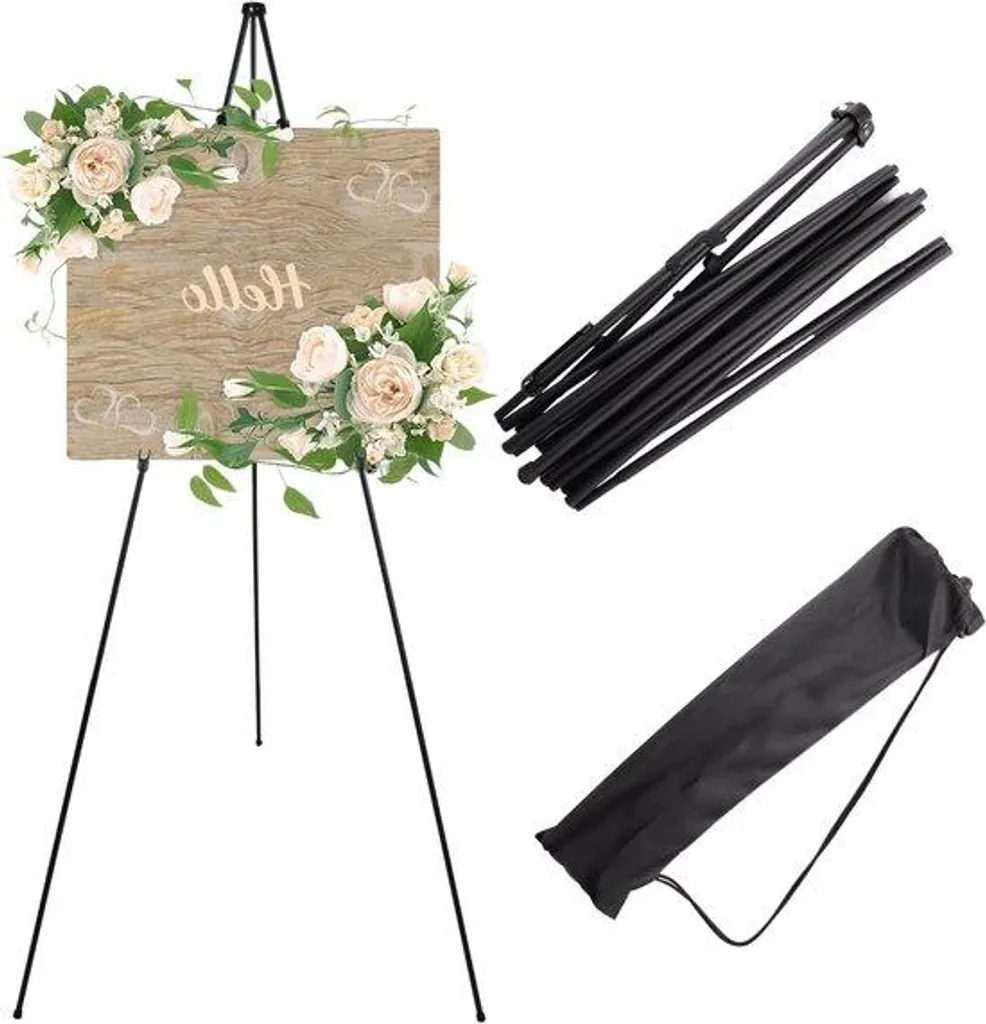 Chevalet noir en plastique robuste et réglable - Taille Standard 120cm