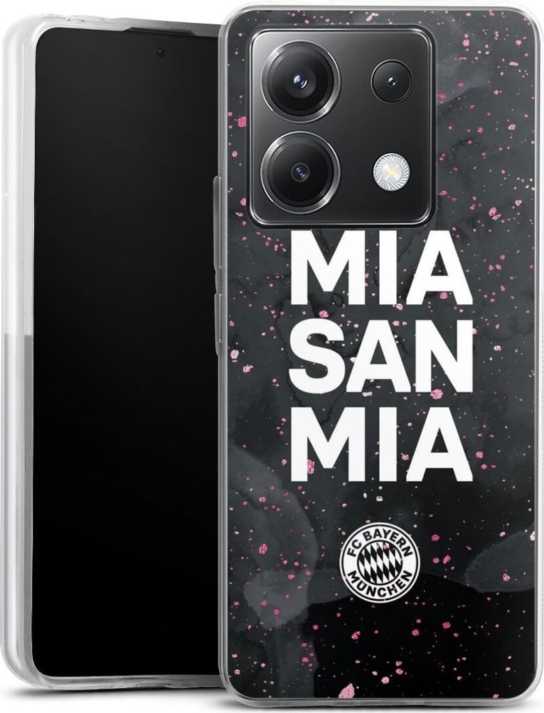 DeinDesign Handyhülle für Xiaomi Poco X6 Silikon Hülle Case Smartphone Schutzhülle FC Bayern München Mia San Mia Girl Style