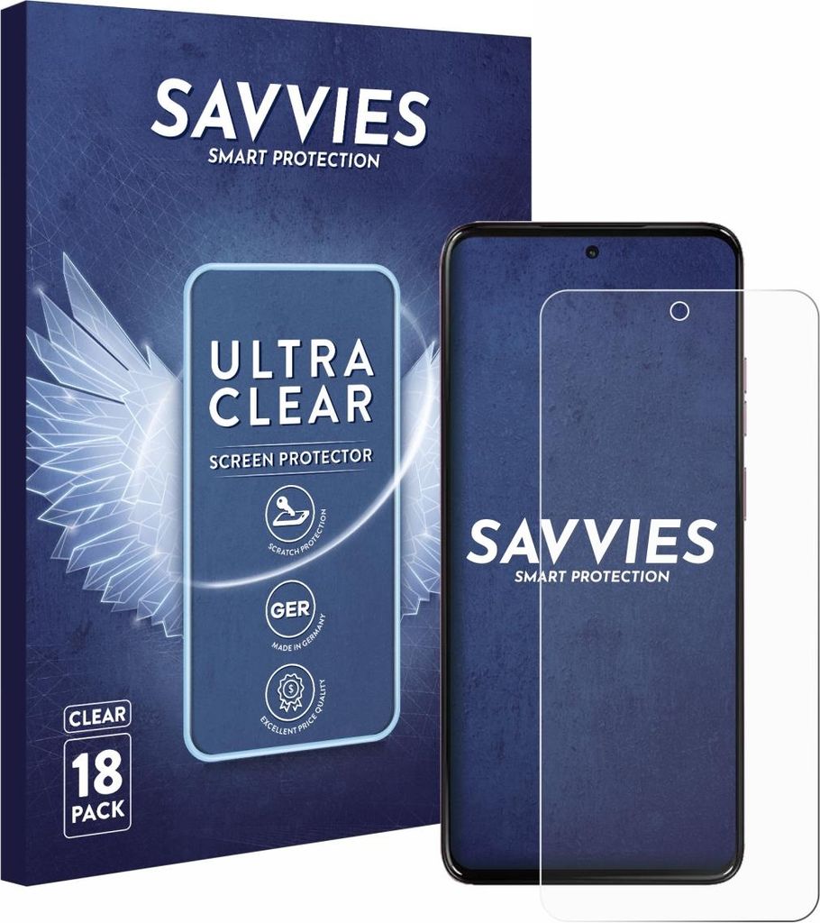 18x Für Motorola Moto G17 Power Schutzfolie Savvies Displayschutz Display Schutz Folie Klar Transparent
