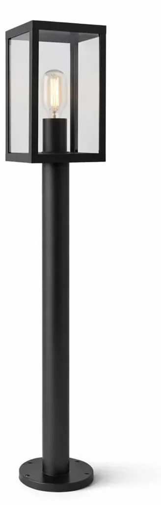 Borne lumineuse extérieure 100cm E27 IP44 Noire pour Allée et Jardin