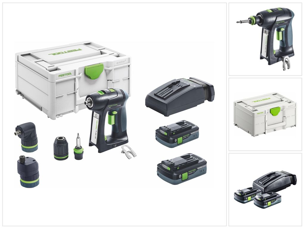 Festool Akku-Bohrschrauber C 18 HPC 4,0 I-S et GB 576993
