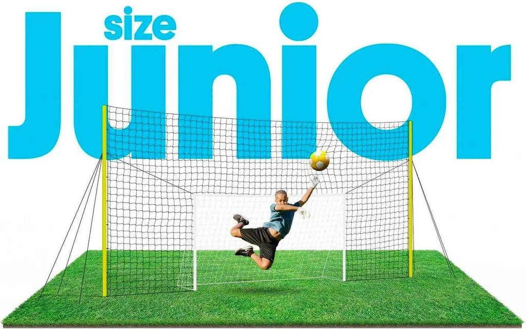 But de football avec rebondisseur et filet d'entraînement – Image du produit 