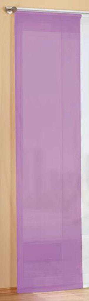 Preisgünstiger Flächenvorhang Schiebegardine, transparent, unifarben, mit Zubehör, 245x60, Flieder, 85589