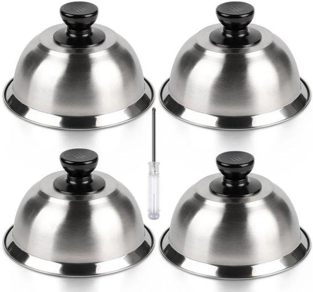 Moules hamburger inox 16x9 cm haute résistance - Lot de 4 formats XXL