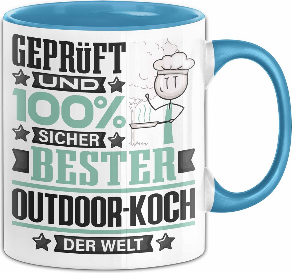 Outdoor-Koch Geschenk Lustiger Spruch für Outdoor-Koch Geschenkidee Bester Outdoor-Koch Der Welt (Blau)