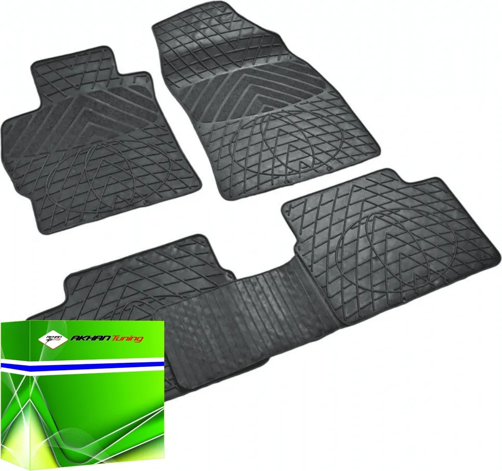 Set Tappetini Gomma Neri DK1230 per Toyota Auris 2006-2012 Elegance